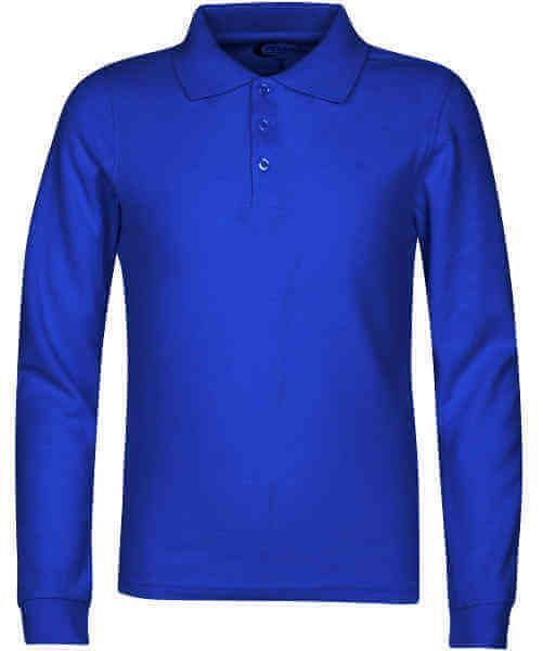 Men's Long Sleeve Pique Polo Shirt
